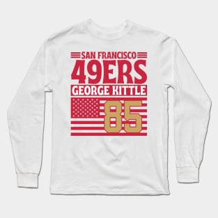 San Francisco 49ERS Kittle 85 American Flag Football Long Sleeve T-Shirt